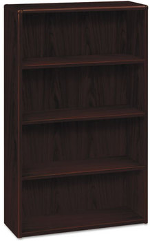 HON® 10700 Series™ Wood Bookcases Bookcase, Four-Shelf, 36w x 13.13d 57.13h, Mahogany