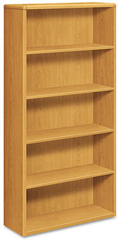 HON® 10700 Series™ Wood Bookcases Bookcase, Five-Shelf, 36w x 13.13d 71h, Harvest