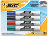 A Picture of product BIC-DECP41ASST BIC® Great Erase® Bold Tank-Style Dry Erase Marker,  Chisel Tip, Assorted, 4/Pack