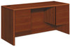 A Picture of product HON-10765CO HON® 10700 Series™ Kneespace Credenza with Three-Quarter Height Pedestals 3/4 60w x 24d 29.5h, Cognac