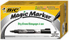 A Picture of product BIC-GELIT11BK BIC® Magic Marker® Brand Low Odor AND Bold Writing Dry Erase Markers,  Chisel Tip, Black, Dozen