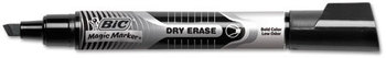 BIC® Magic Marker® Brand Low Odor AND Bold Writing Dry Erase Markers,  Chisel Tip, Black, Dozen