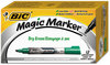 A Picture of product BIC-GELIT11GN BIC® Magic Marker® Brand Low Odor AND Bold Writing Dry Erase Markers,  Chisel Tip, Green, Dozen