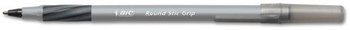 BIC® Round Stic Grip™ Xtra Comfort Ballpoint Pen,  Black Ink, 1.2mm, Medium, Dozen
