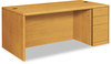 A Picture of product HON-10787RCC HON® 10700 Series™ Single Pedestal Desk with Full-Height on Right 72" x 36" 29.5", Harvest