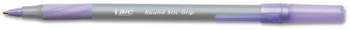 BIC® Round Stic Grip™ Xtra Comfort Ballpoint Pen,  Purple Ink, 1.2mm, Medium, Dozen