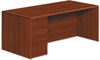 A Picture of product HON-10788LCO HON® 10700 Series™ Single Pedestal Desk with Full-Height on Left 72" x 36" 29.5", Cognac