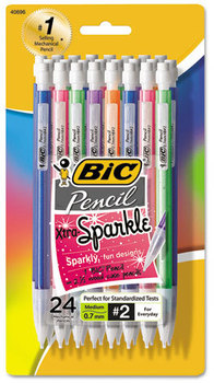 BIC® Mechanical Pencils Xtra Sparkle,  0.7mm, Assorted, 24/Pack