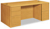 A Picture of product HON-10799CC HON® 10700 Series™ Double Pedestal Desk with Full-Height Pedestals 72" x 36" 29.5", Harvest