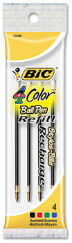 BIC® Refill for BIC® 4-Color Retractable Ballpoint Pens,  Medium, BLK, BE, GN, Red Ink