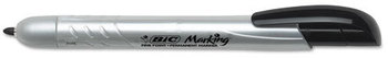 BIC® Marking™ Retractable Permanent Marker,  Fine Tip, Black, Dozen