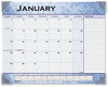 A Picture of product AAG-89701 AT-A-GLANCE® Slate Blue Desk Pad 22 x 17, Sheets, Clear Corners, 12-Month (Jan to Dec): 2024