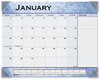 A Picture of product AAG-89701 AT-A-GLANCE® Slate Blue Desk Pad 22 x 17, Sheets, Clear Corners, 12-Month (Jan to Dec): 2025