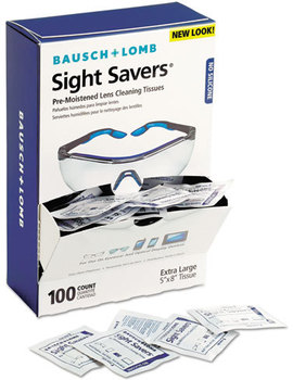 Bausch & Lomb Sight Savers® Premoistened Lens Cleaning Tissues,  100 Tissues/Box