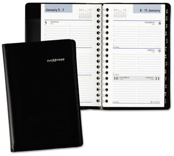 DayMinder® Weekly Pocket Appointment Book with Telephone/Address Section,  Telephone/Address Section, 3 3/4 x 6, Black