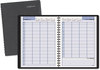 A Picture of product AAG-G56000 AT-A-GLANCE® DayMinder® Four-Person Group Daily Appointment Book 11 x 8, Black Cover, 12-Month (Jan to Dec): 2025