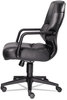 A Picture of product HON-2092SR11T HON® Pillow-Soft® 2090 Series Leather Managerial Mid-Back Swivel/Tilt Chair Supports 300 lb, 16.75" to 21.25" Seat Height, Black