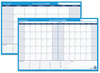 A Picture of product AAG-PM23328 AT-A-GLANCE® 30/60-Day Undated Horizontal Erasable Wall Planner 36 x 24, White/Blue Sheets,