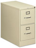 A Picture of product HON-212PL HON® 210 Series Vertical File 2 Letter-Size Drawers, Putty, 15" x 28.5" 29"