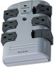 A Picture of product BLK-BP106000 Belkin® Pivot Plug Surge Protector,  6 Outlets, 1080 Joules, Gray
