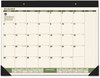 A Picture of product AAG-SK32G00 AT-A-GLANCE® Recycled Monthly Desk Pad 22 x 17, Sand/Green Sheets, Black Binding, Corners, 12-Month (Jan to Dec): 2025