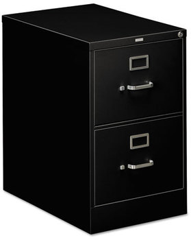 HON® 310 Series Vertical File 2 Legal-Size Drawers, Black, 18.25" x 26.5" 29"