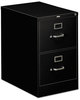 A Picture of product HON-312CPP HON® 310 Series Vertical File 2 Legal-Size Drawers, Black, 18.25" x 26.5" 29"