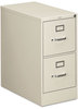 A Picture of product HON-312PQ HON® 310 Series Vertical File 2 Letter-Size Drawers, Light Gray, 15" x 26.5" 29"