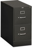 A Picture of product HON-312PS HON® 310 Series Vertical File 2 Letter-Size Drawers, Charcoal, 15" x 26.5" 29"