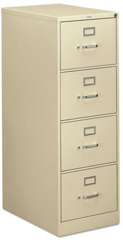 HON® 310 Series Vertical File 4 Legal-Size Drawers, Putty, 18.25" x 26.5" 52"