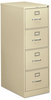 A Picture of product HON-314CPL HON® 310 Series Vertical File 4 Legal-Size Drawers, Putty, 18.25" x 26.5" 52"