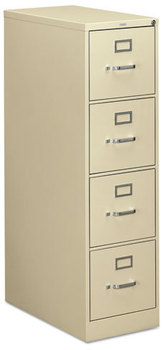 HON® 310 Series Vertical File 4 Letter-Size Drawers, Putty, 15" x 26.5" 52"