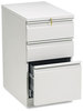 A Picture of product HON-33723RQ HON® Brigade® Mobile Pedestal with Pencil Tray Insert, Left/Right, 3-Drawers: Box/Box/File, Letter, Light Gray, 15" x 22.88" 28"