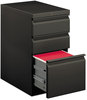 A Picture of product HON-33723RS HON® Brigade® Mobile Pedestal with Pencil Tray Insert, Left/Right, 3-Drawers: Box/Box/File, Letter, Charcoal, 15" x 22.88" 28"