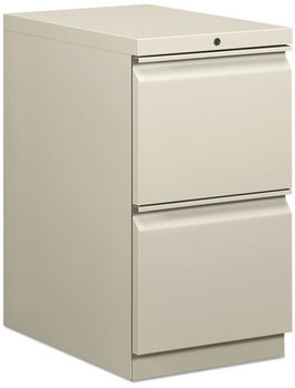 HON® Brigade® Mobile Pedestal Left or Right, 2 Letter-Size File Drawers, Light Gray, 15" x 22.88" 28"