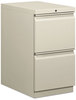 A Picture of product HON-33823RQ HON® Brigade® Mobile Pedestal Left or Right, 2 Letter-Size File Drawers, Light Gray, 15" x 22.88" 28"