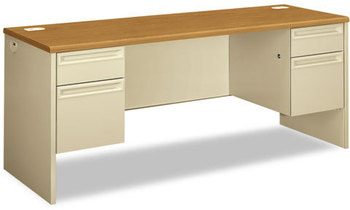 HON® 38000 Series™ Kneespace Credenza 72w x 24d 29.5h, Harvest/Putty