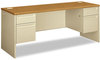 A Picture of product HON-38854CL HON® 38000 Series™ Kneespace Credenza 72w x 24d 29.5h, Harvest/Putty