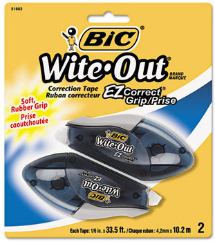 Bic WOTAP10 Wite-Out EZ Correct Blue / Orange 1/6 x 472 Correction Tape -  10/Box