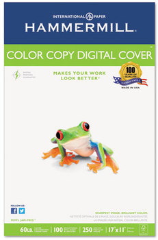 Hammermill® Color Copy Digital Cover Stock,  60 lbs., 17 x 11, Photo White, 250 Sheets