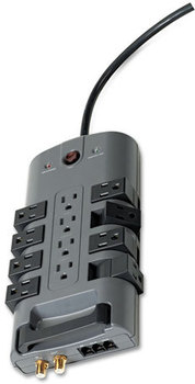 Belkin® Pivot Plug Surge Protector,  12 Outlets, 8 ft Cord, 4320 Joules, Gray