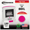 A Picture of product IVR-9392AN Innovera® 9393AN, 9392AN, 9391AN, 9396AN Inkjet Cartridge Remanufactured Magenta High-Yield Ink, Replacement for 88XL (C9392AN), 1,980 Page-Yield