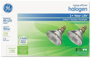 GE Energy-Efficient Halogen Bulb,  2/Pack