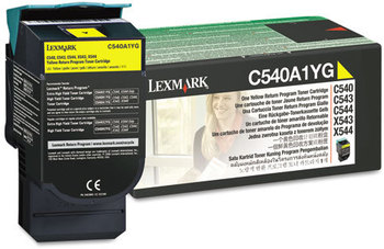 Lexmark™ C540H1YG - C540A1KG Toner Cartridge,  1000 Page-Yield, Yellow