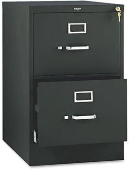 HON® 510 Series Vertical File 2 Legal-Size Drawers, Black, 18.25" x 25" 29"