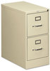 A Picture of product HON-512PL HON® 510 Series Vertical File 2 Letter-Size Drawers, Putty, 15" x 25" 29"