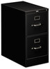 A Picture of product HON-512PP HON® 510 Series Vertical File 2 Letter-Size Drawers, Black, 15" x 25" 29"