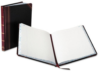 Boorum & Pease® Extra-Durable Bound Book,  Record Rule, Black Cover, 150 Pages, 8 1/8 x 10 3/8