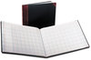 A Picture of product BOR-2515036 Boorum & Pease® Extra-Durable Bound Book,  36 Column, Black Cover, 150 Pages, 15 1/8 x 12 7/8