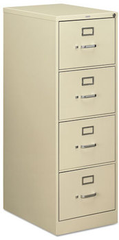 HON® 510 Series Vertical File 4 Legal-Size Drawers, Putty, 18.25" x 25" 52"